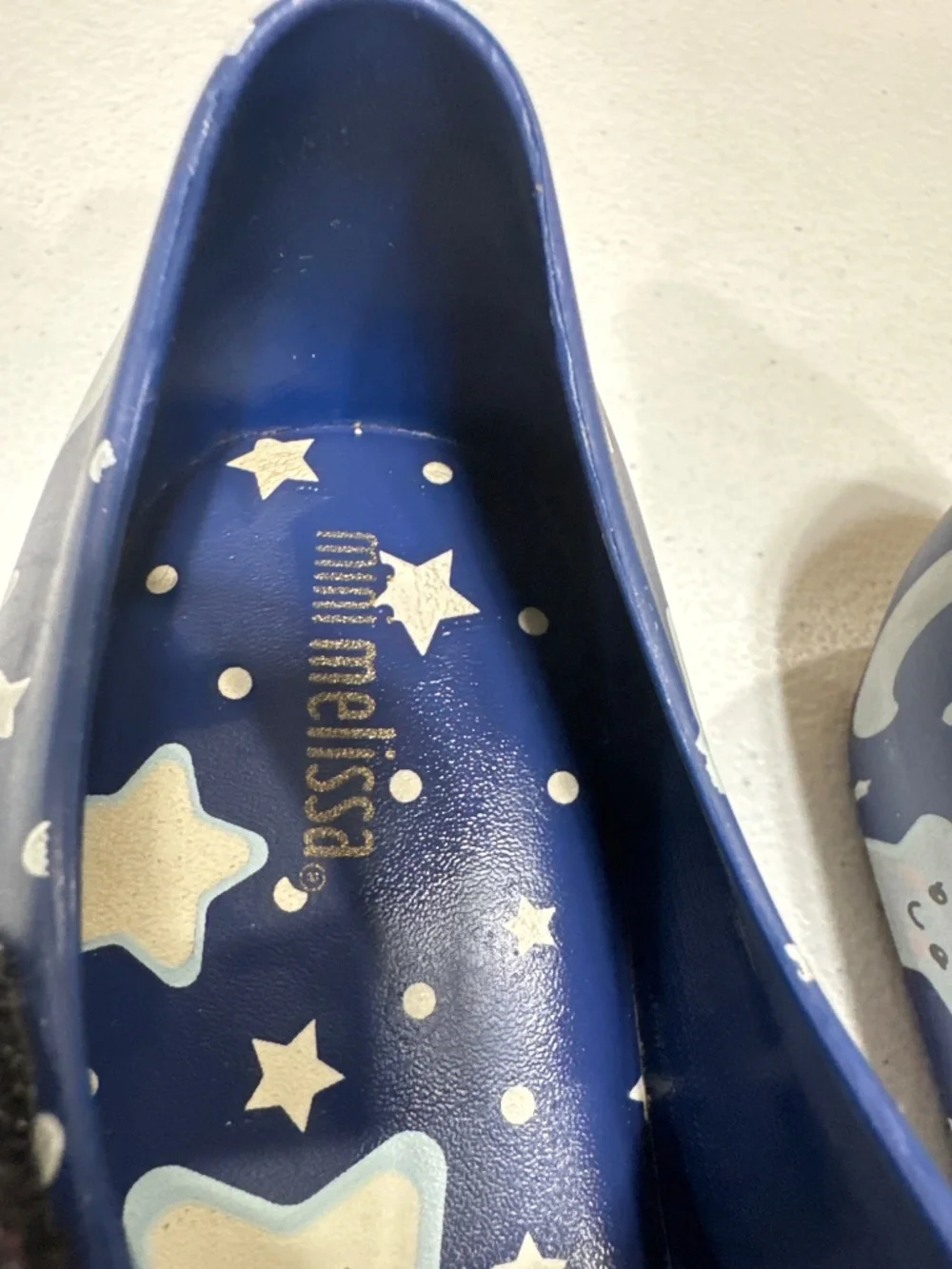 Mini Melissa Ultragirl Sweet Dreams Mary Jane shoes Blue stars and moons Size 11
